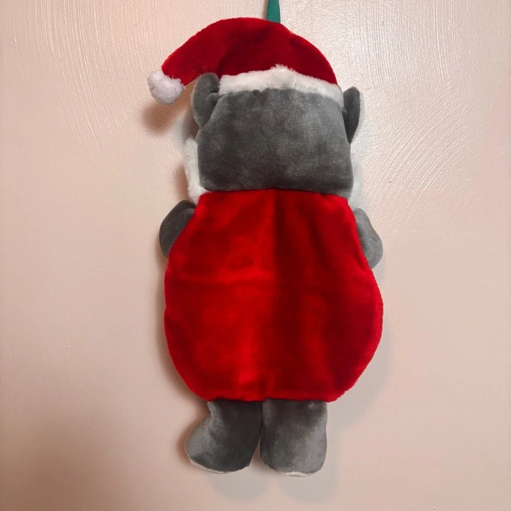 Vintage Santa's Best Cat Kitten Christmas‎ Stocking Plush 80s 23
